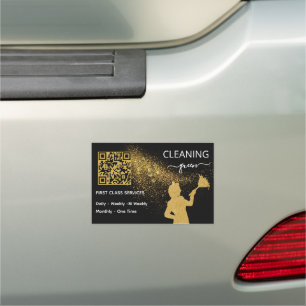 Maid Gold dust Cleaning Service Bumper sticker Car Magnet