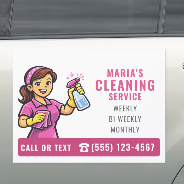 Maid House Cleaning Service  Car Magnet (Creator Uploaded)