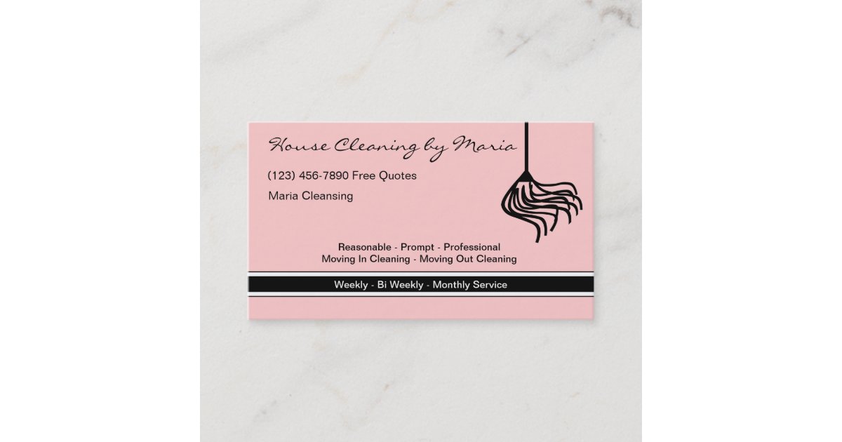 housekeeper business cards zazzle com housekeeper business cards