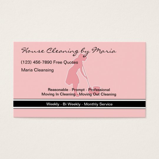housekeeping business cards