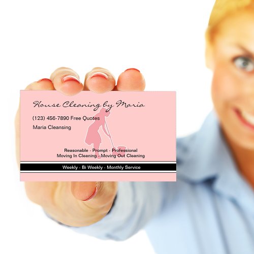Maid Housekeeper Business Cards