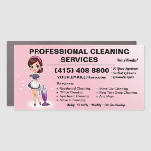 Maid Janitorial Car Magnet House Cleaning 