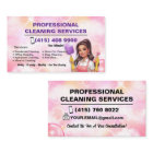 Maid Janitorial Lady Business Card House Cleaning