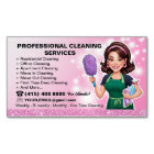 Maid Janitorial Lady Business Card House Cleaning