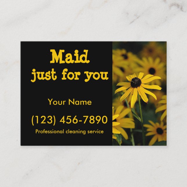 Maid just for you business card (Front)