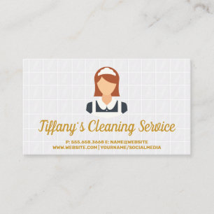 Maid Logo   Supply Icons   Bath Tiles Business Card