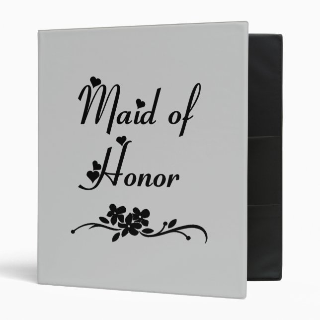 Maid Of Honor 3 Ring Binder (Front/Inside)