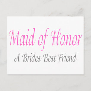 Maid Of Honor (A Brides Best Friend) Postcard