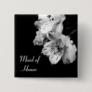 Maid of Honor Alstroemeria Lily Button
