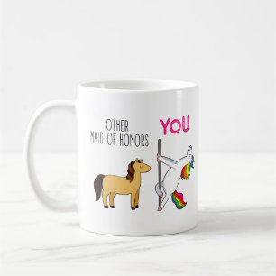 Maid Of Honor Asking Her Best Friend Desk Sipper Coffee Mug