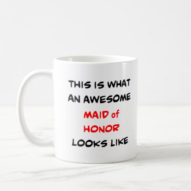 maid of honor, awesome coffee mug (Left)
