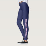 Maid of Honor Bachelorette Party Outfit in Blue Leggings<br><div class="desc">A fun gift for the entire bridal party to wear to bachelorette party and more. Both text and background color can be changed.</div>