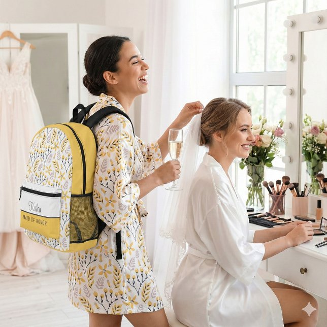 Maid of Honor Backpack (This beautiful personalized backpack would make a great gift for your maid of honor! )