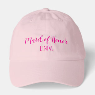 Maid of Honor Baseball Cap in Pink