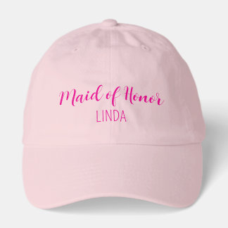 Maid of Honor Baseball Cap in Pink