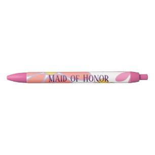 Maid of Honor Beautiful Flowers Pen
