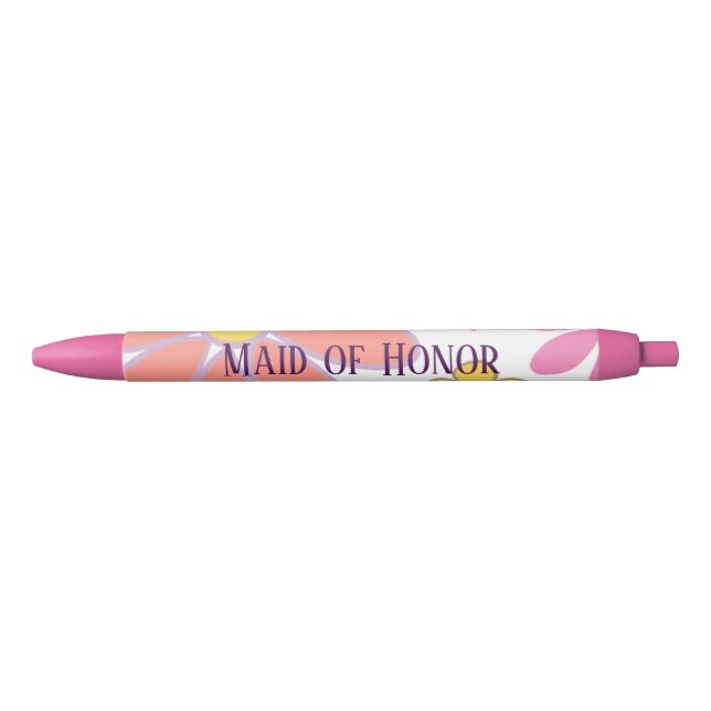 Maid of Honor Beautiful Flowers Pen (Front)