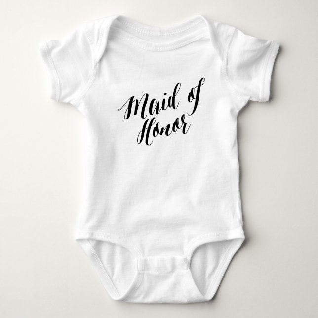 Maid Of Honor Black Script Shirt (Front)