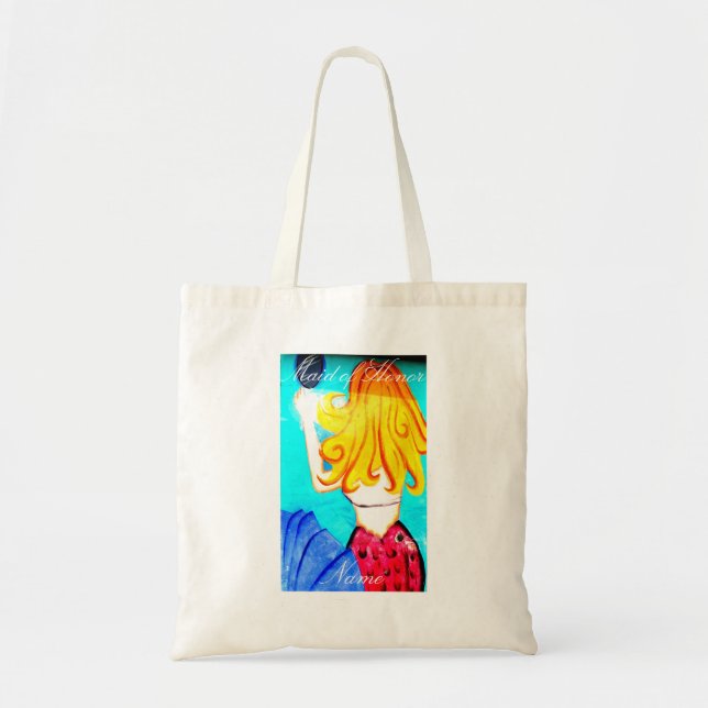 Maid of Honor blonde mermaid Tote Bag (Front)