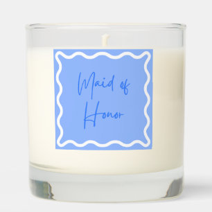 Maid of Honor Blue Wavy Aesthetic Scented Candle