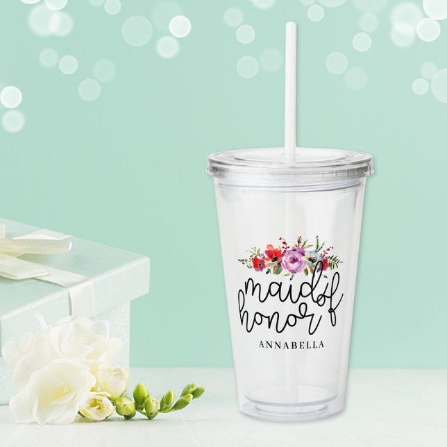 Maid of honor Bouquet Acrylic Tumbler (Creator Uploaded)