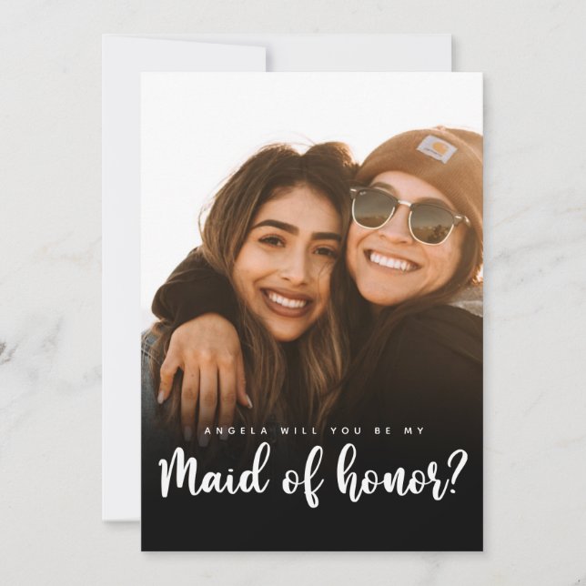 Maid of honor bridal proposal Flat Card (Front)