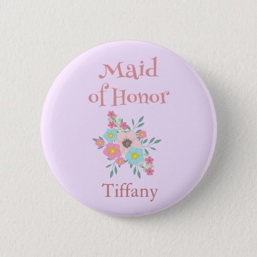 Maid of Honor Bridal Shower Button