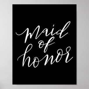 Maid Of Honor Bride Bridal Wedding Groom Funny Gif Poster