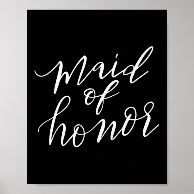 Maid Of Honor Bride Bridal Wedding Groom Funny Gif Poster (Front)