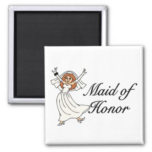Maid Of Honor Bride Magnet
