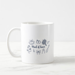 Maid of Honor Bridesmaid Bridal Party Wedding Coffee Mug