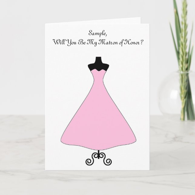Maid of Honor/Bridesmaid Card (Front)