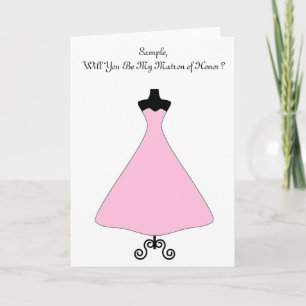 Maid of Honor/Bridesmaid Card
