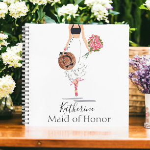 Maid of Honor Bridesmaid Chic Fashion Stylish Notebook