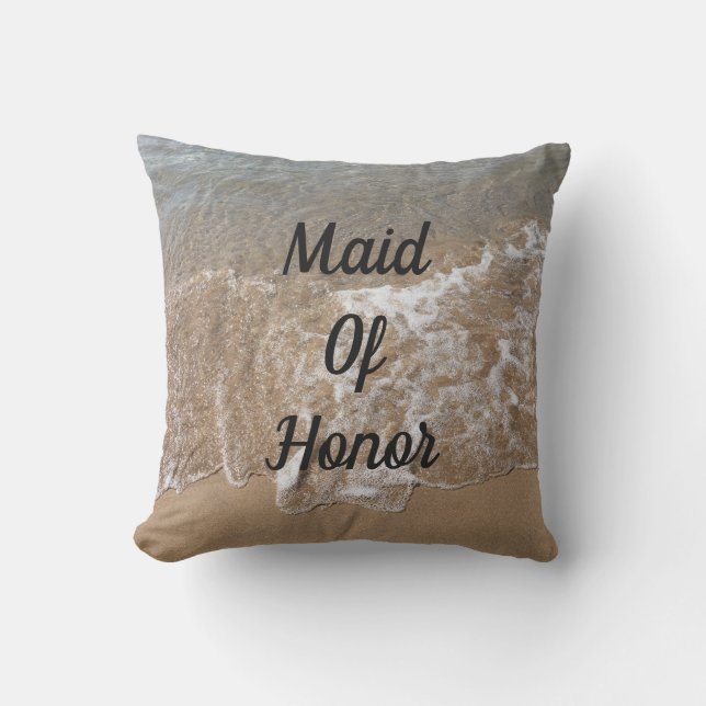 Maid Of Honor Bridesmaid Gift Nautical Elegant Outdoor Pillow (Front)