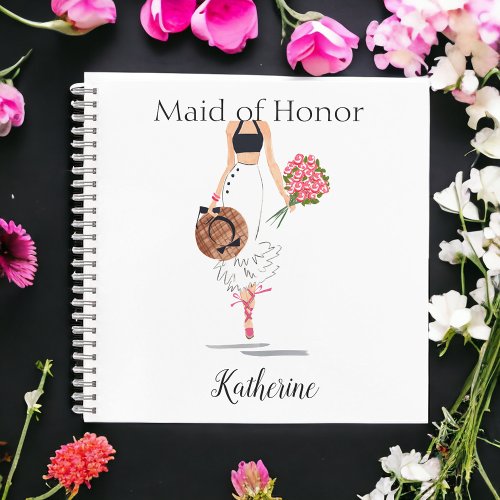 Maid of Honor Bridesmaid Stylish Fashion Chic Notebook