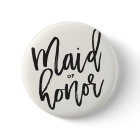 Maid Of Honor Brush Script Bridal Party Wedding