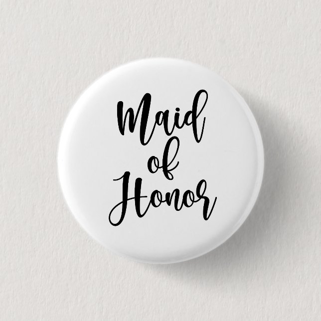 Maid of Honor Button (Front)