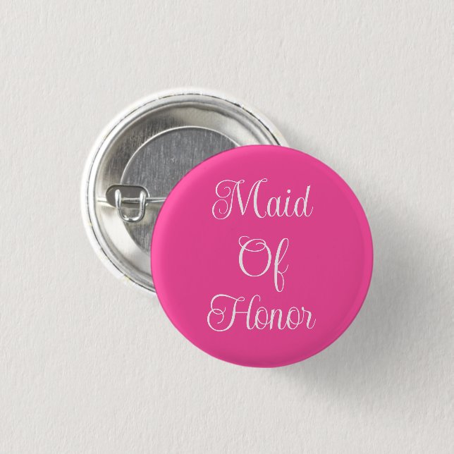 Maid Of Honor  Button (Front & Back)