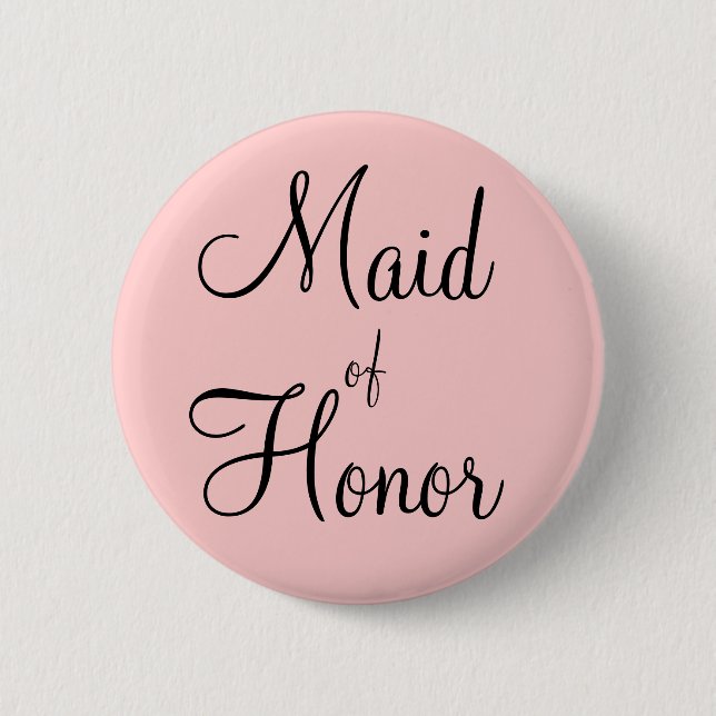 Maid of Honor Button (Front)