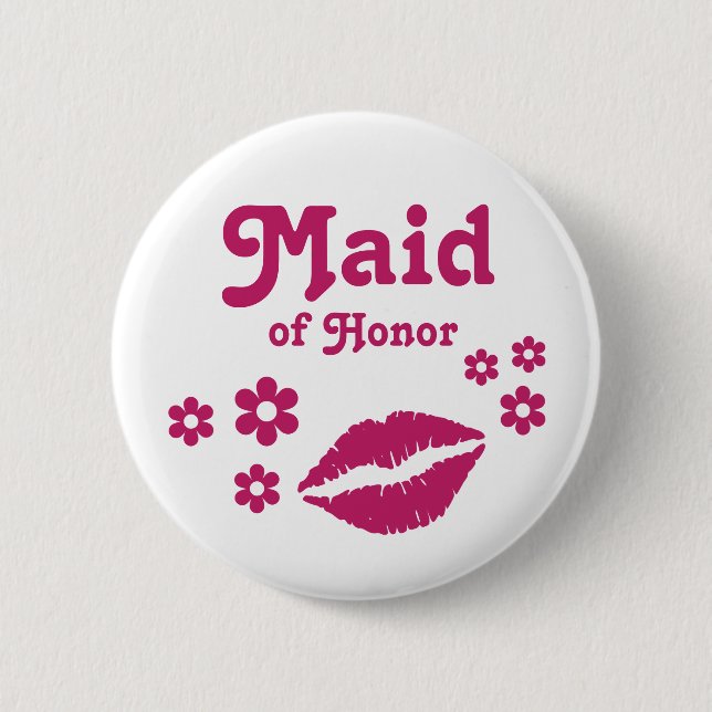 Maid of Honor button - custom bachelorette buttons (Front)