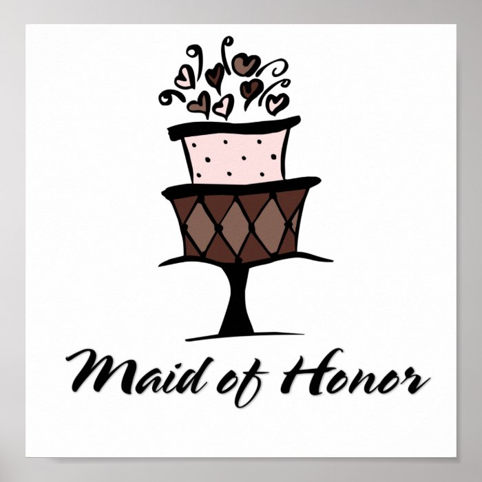 Maid of Honor Cake Posters