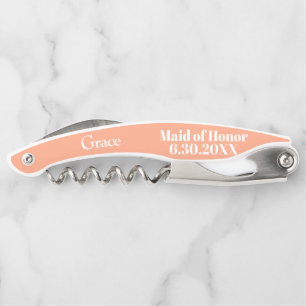 Maid of Honor Cantaloupe Wedding Corkscrews