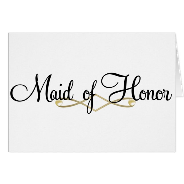 Maid of Honor Cards (Front Horizontal)