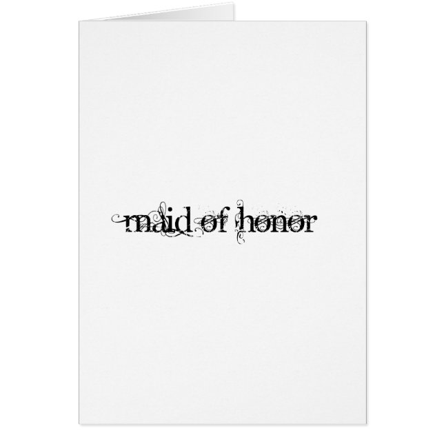 Maid of Honor Cards (Front)