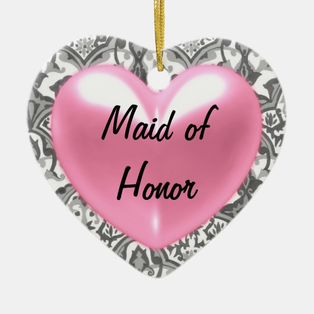 Maid of honor ceramic ornament (Front)