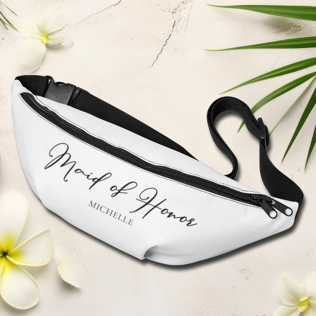Maid of Honor Chic Customizable Bachelorette Party Fanny Pack (Creator Uploaded)
