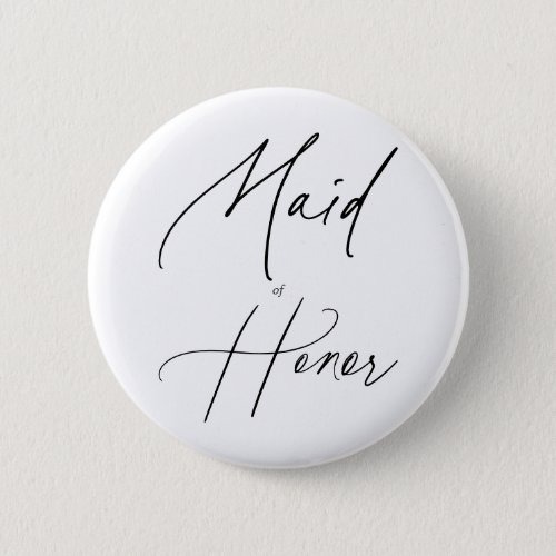 Maid Of Honor Chic Script Button