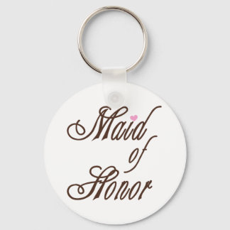 Maid of Honor Classy Browns Keychain