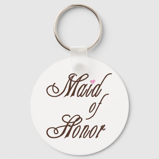 Maid of Honor Classy Browns Keychain (Front)